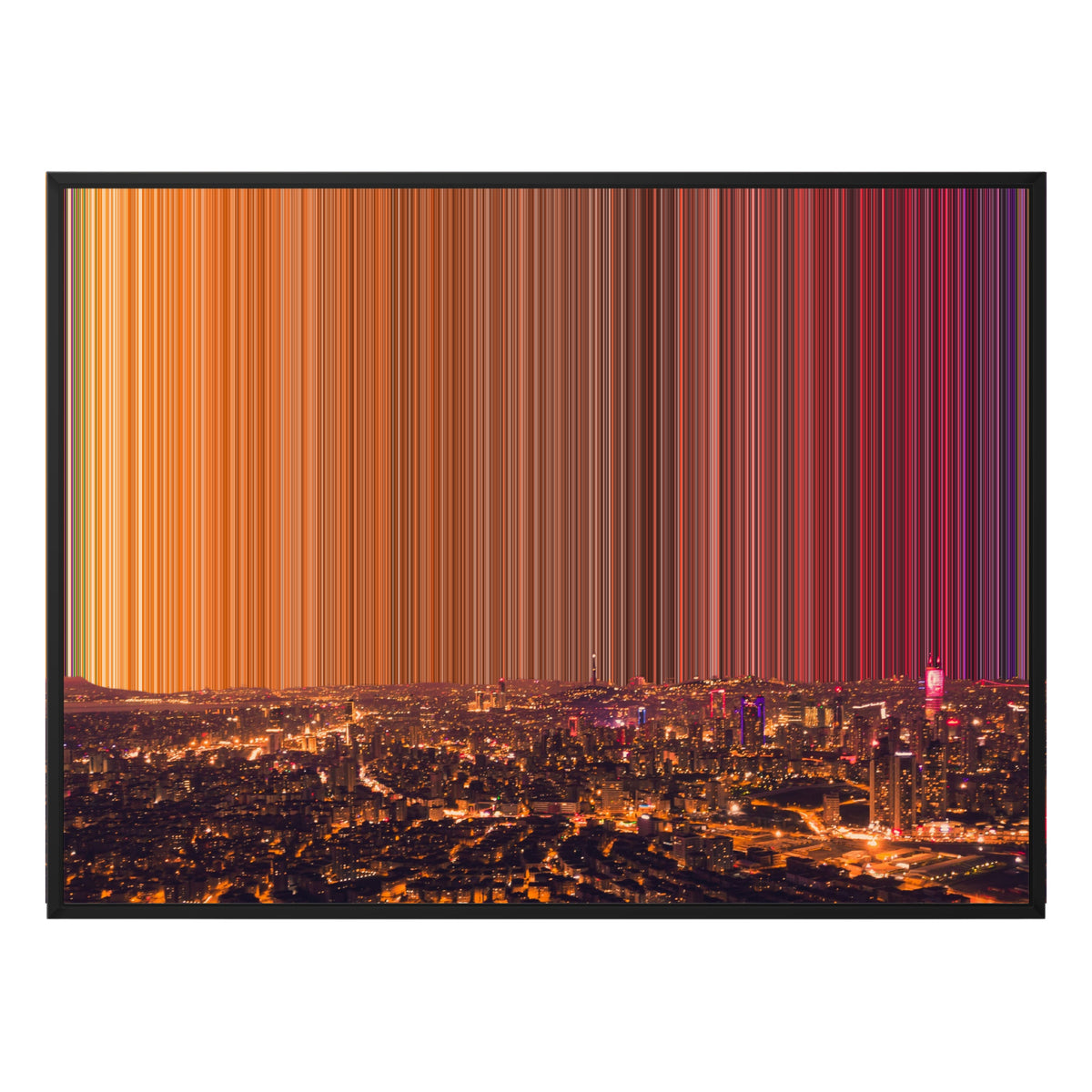 Gerahmtes Leinwandbild im Format 40×30", schwarzer Rahmen