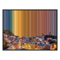 Gerahmtes Leinwandbild im Format 40×30", schwarzer Rahmen