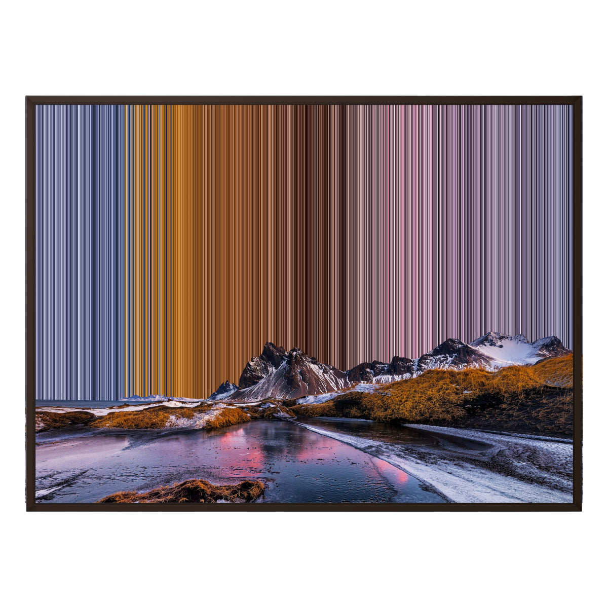 Inramad canvastavla, 40×30", brun ram