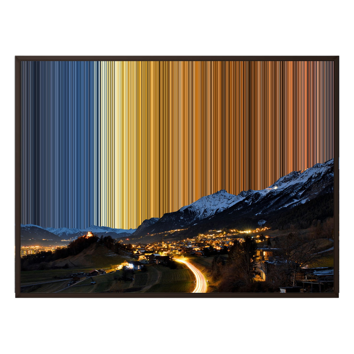 40×30" Framed Canvas - Brown Frame variant