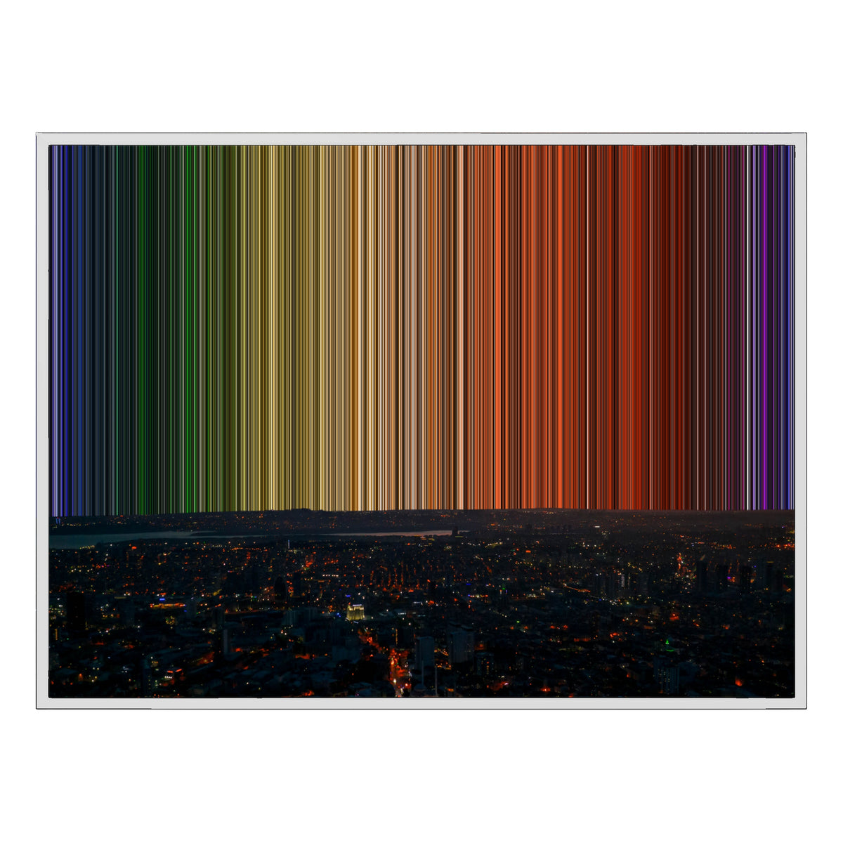 40×30" Framed Canvas - White Frame variant