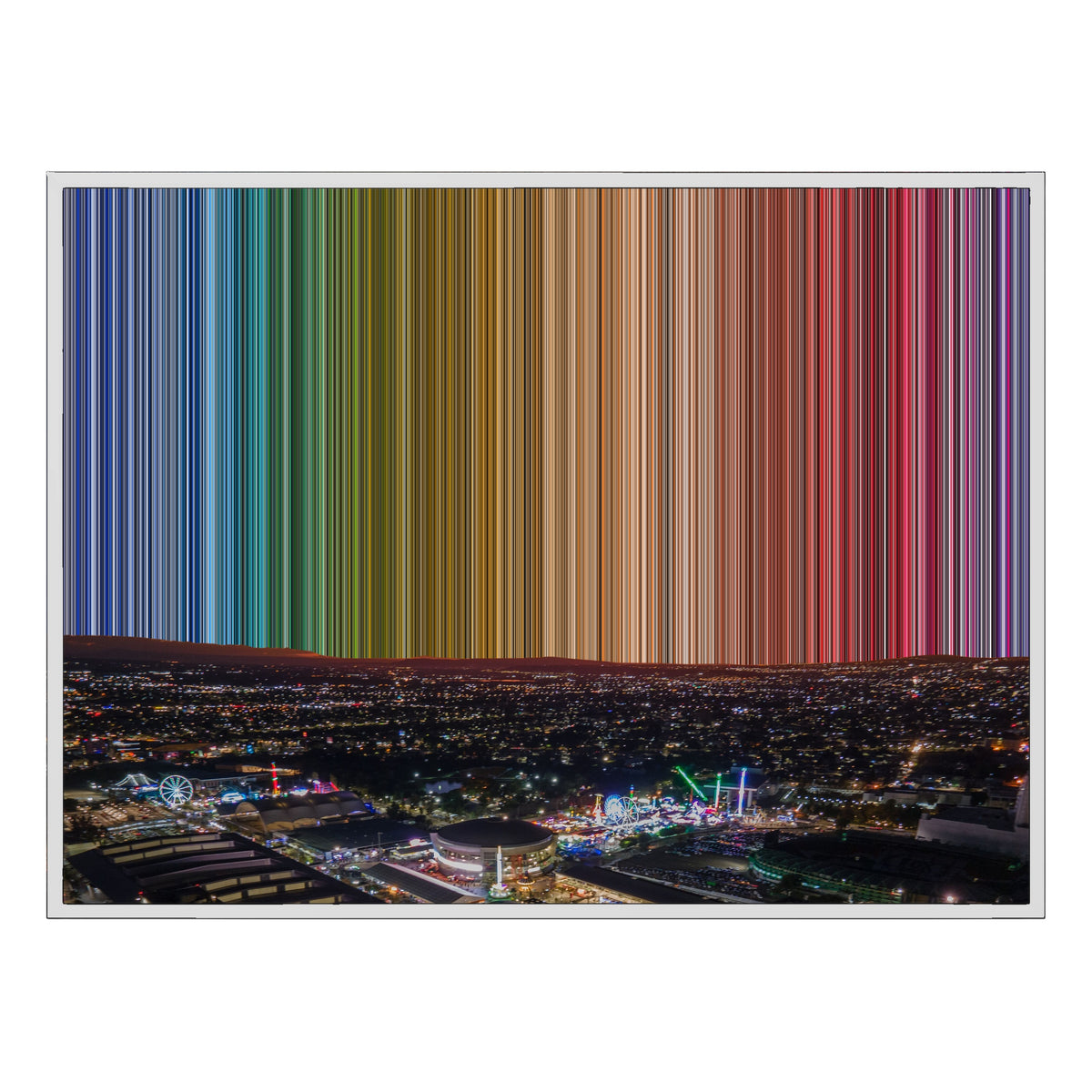 Toile encadrée, format 40×30", cadre blanc