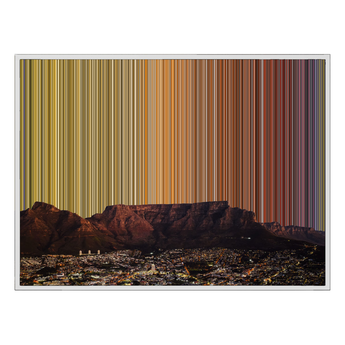 40×30" Framed Canvas - White Frame variant
