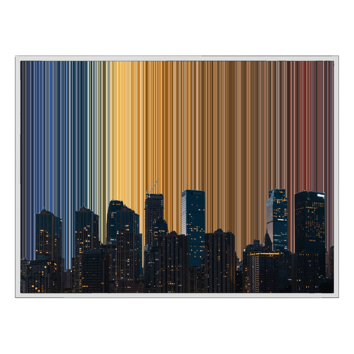 40×30" Framed Canvas - White Frame variant