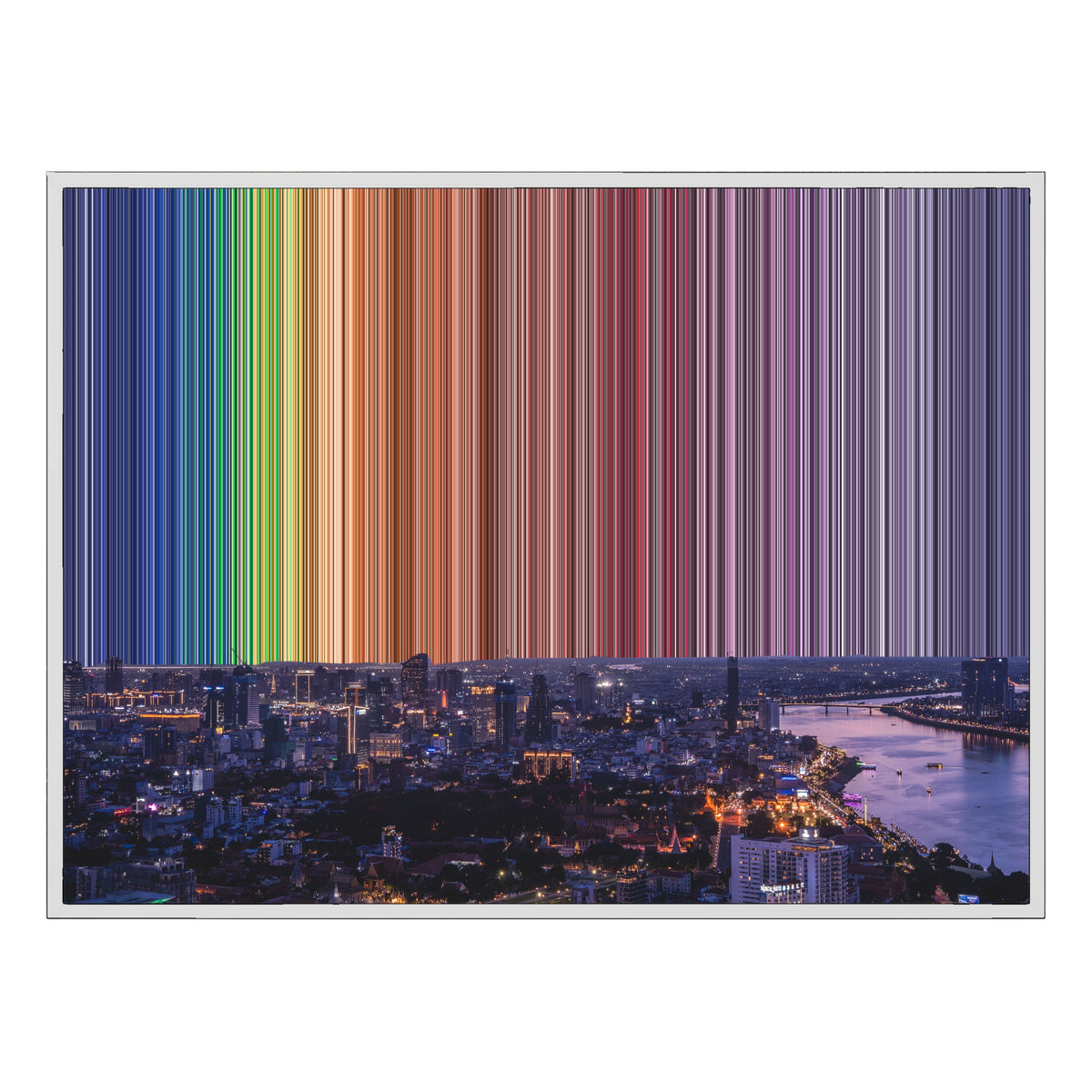 40×30" Framed Canvas - White Frame variant