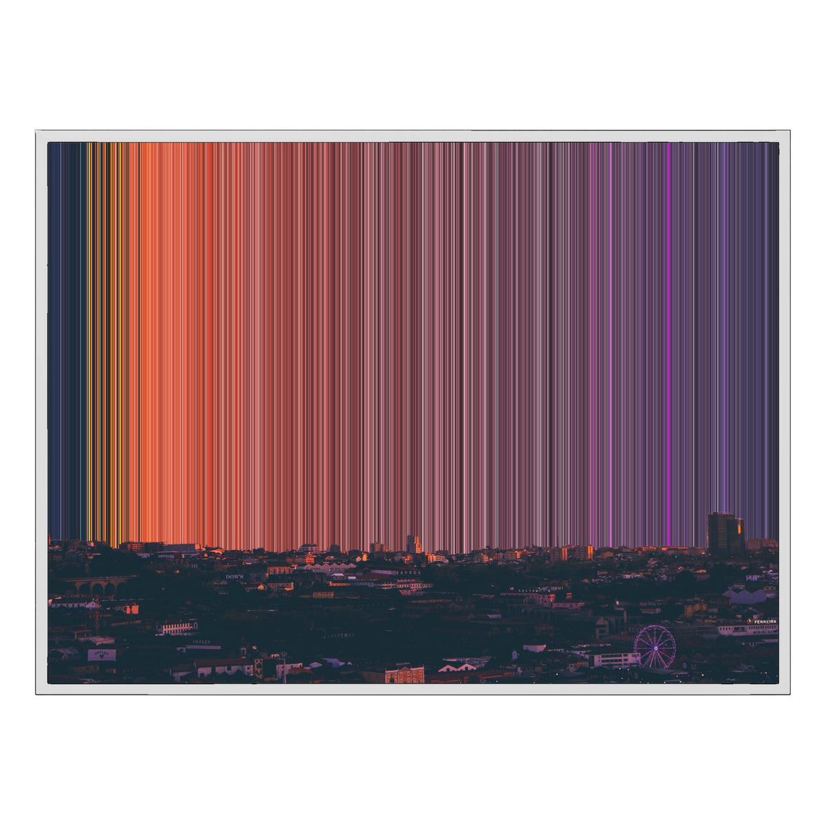 40×30" Framed Canvas - White Frame variant