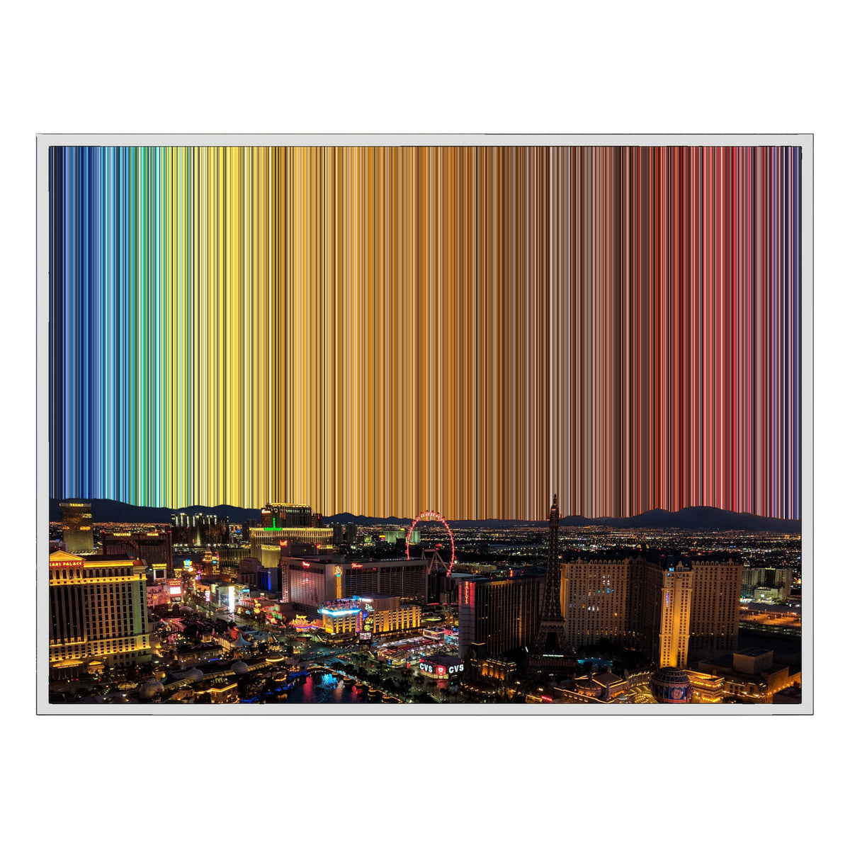 40×30" Framed Canvas - White Frame variant