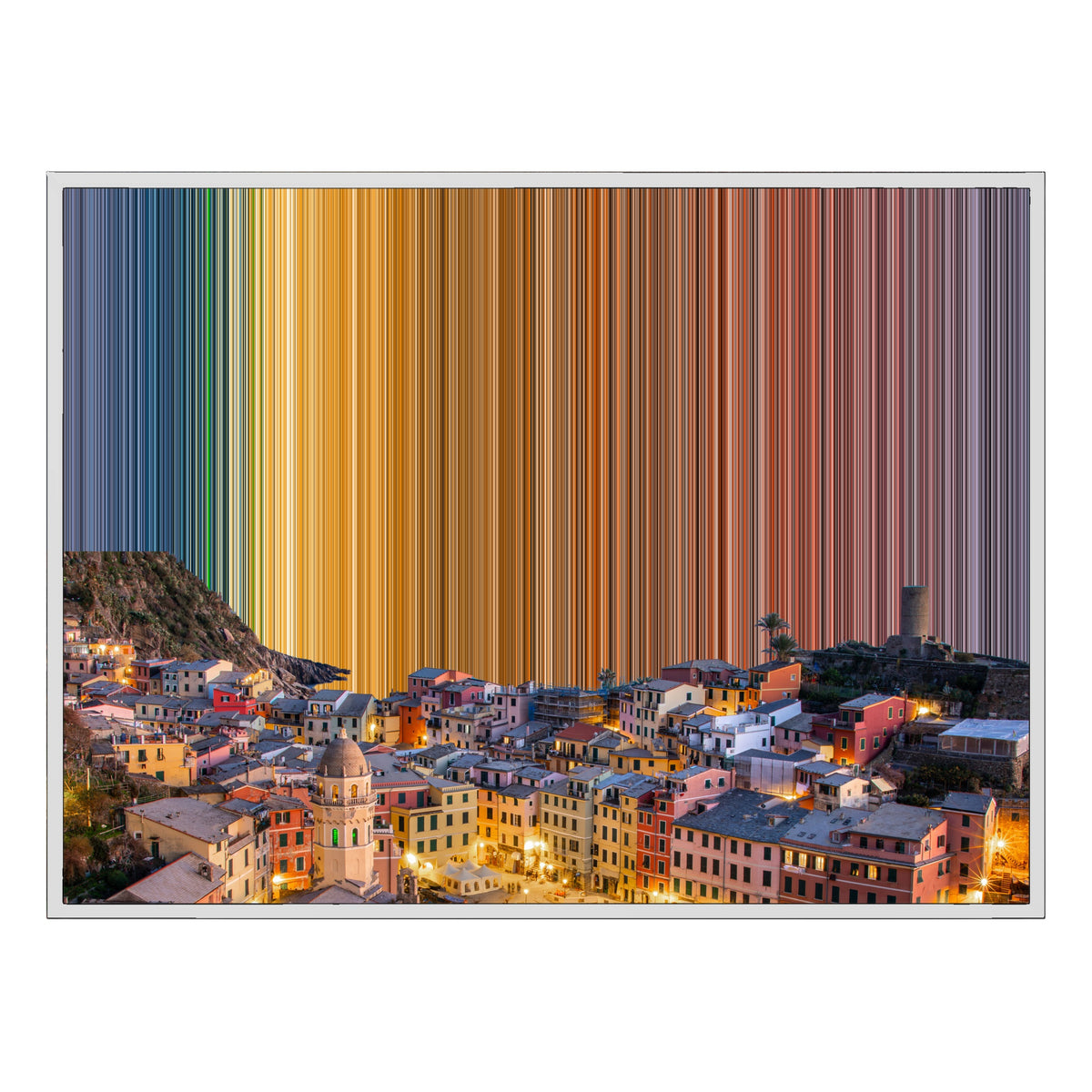 Gerahmtes Leinwandbild im Format 40×30", weißer Rahmen
