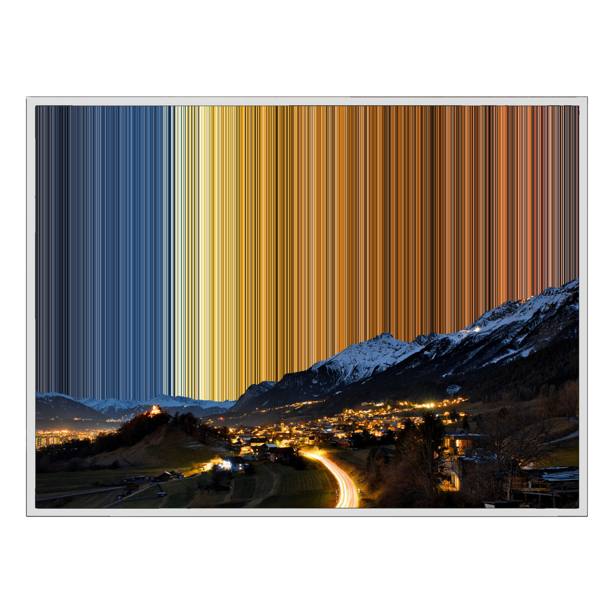 40×30" Framed Canvas - White Frame variant