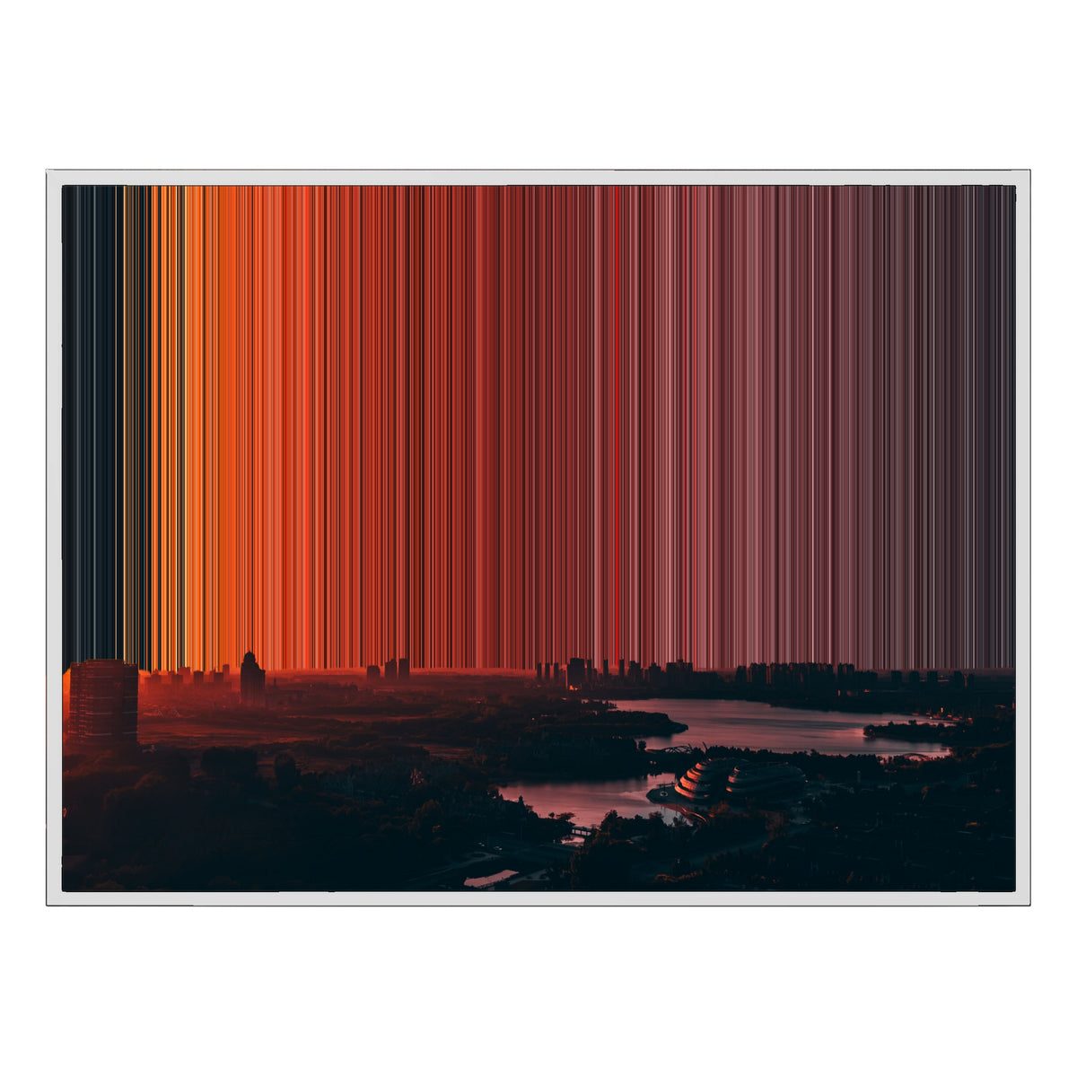 40×30" Framed Canvas - White Frame variant