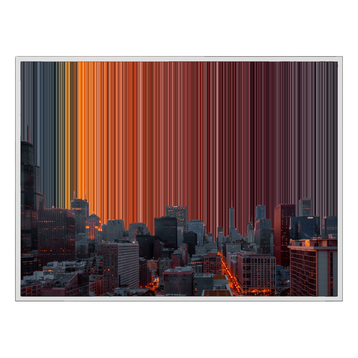 40×30" Framed Canvas - White Frame variant
