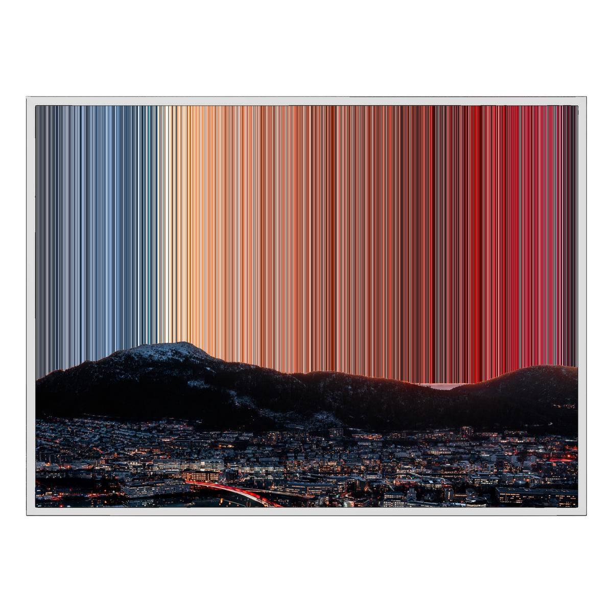 Lienzo con marco clásico, 40×30", marco blanco