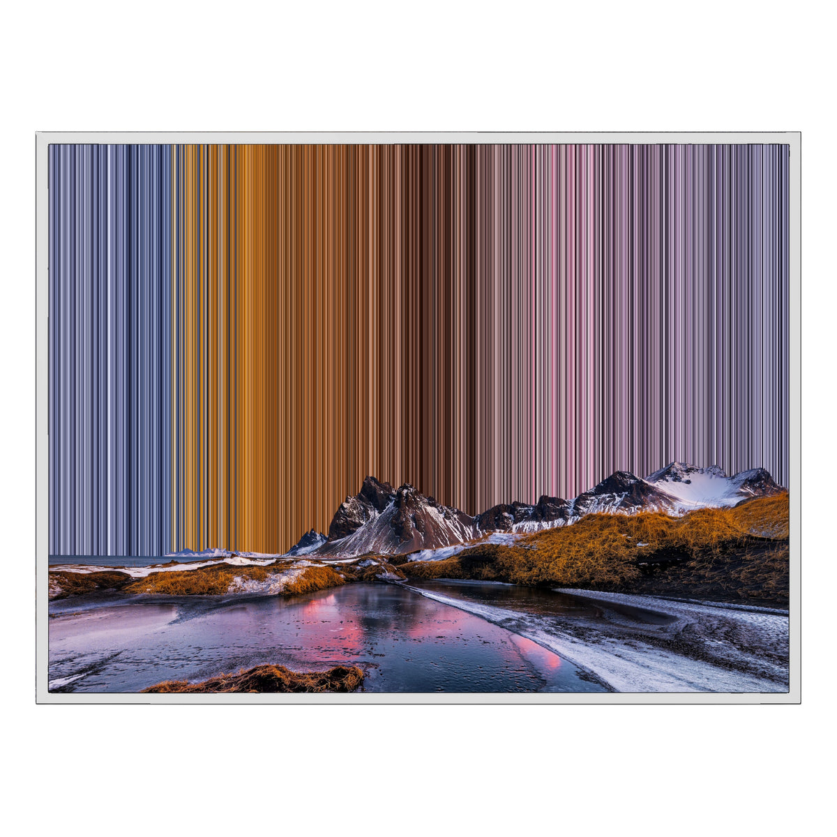 Inramad canvastavla, 40×30", vit ram