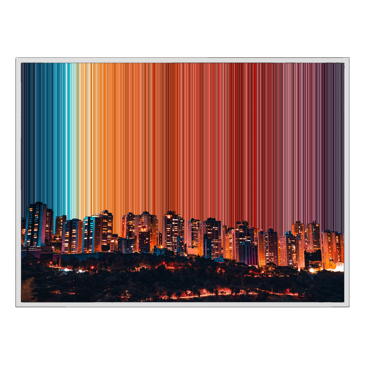 Gerahmtes Leinwandbild im Format 40×30", weißer Rahmen