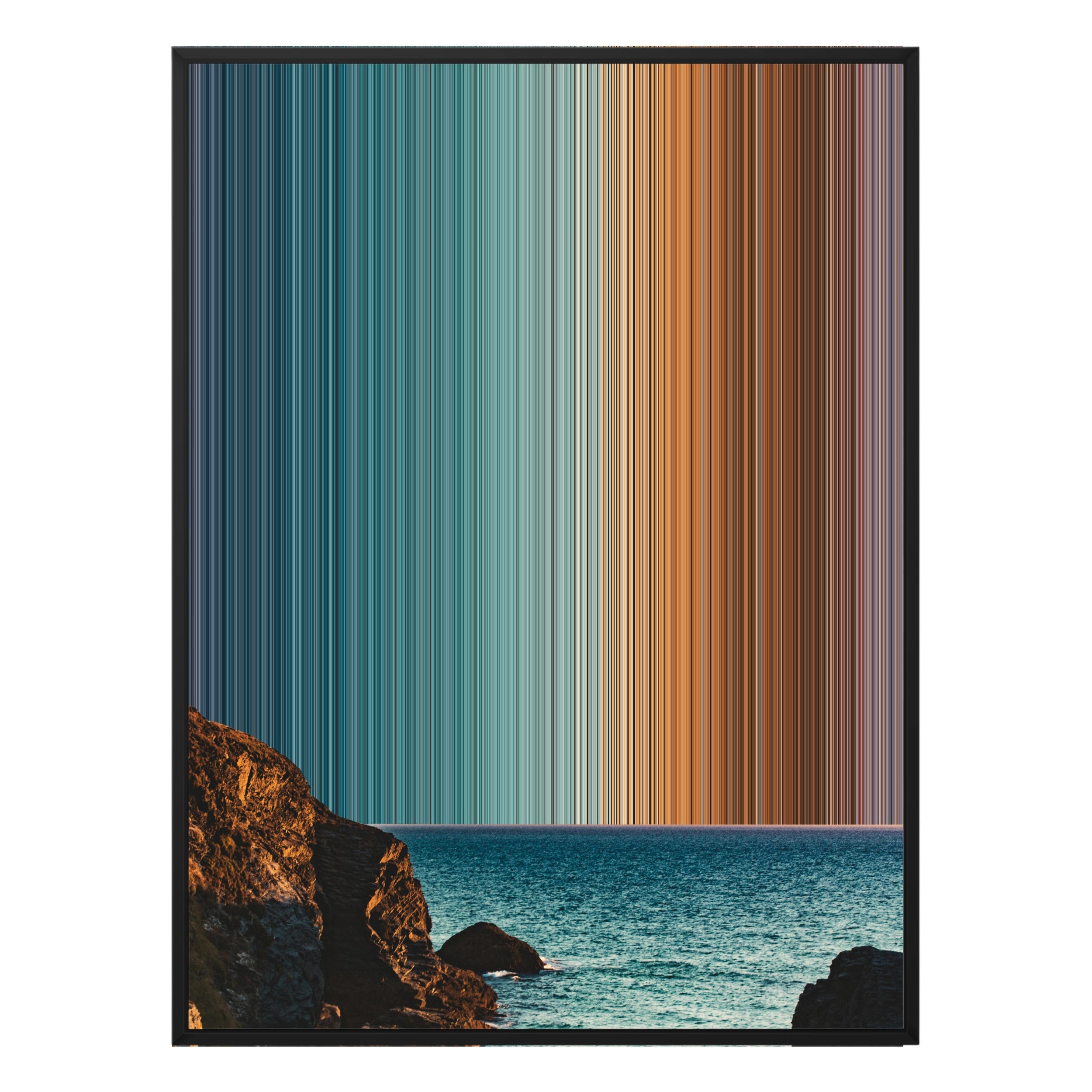 30×40" Ornate Framed Canvas - Black Frame variant