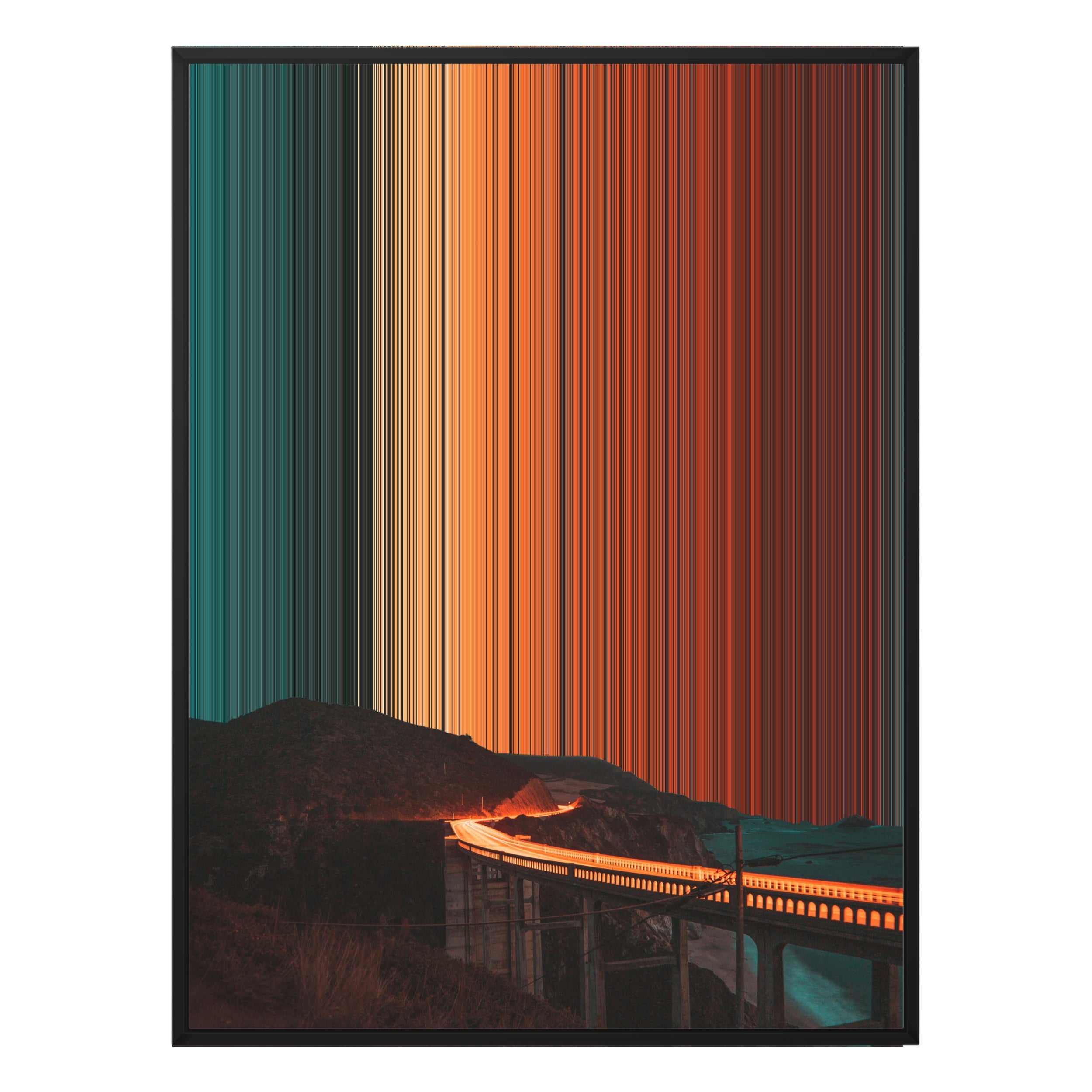 30×40" Ornate Framed Canvas - Black Frame variant