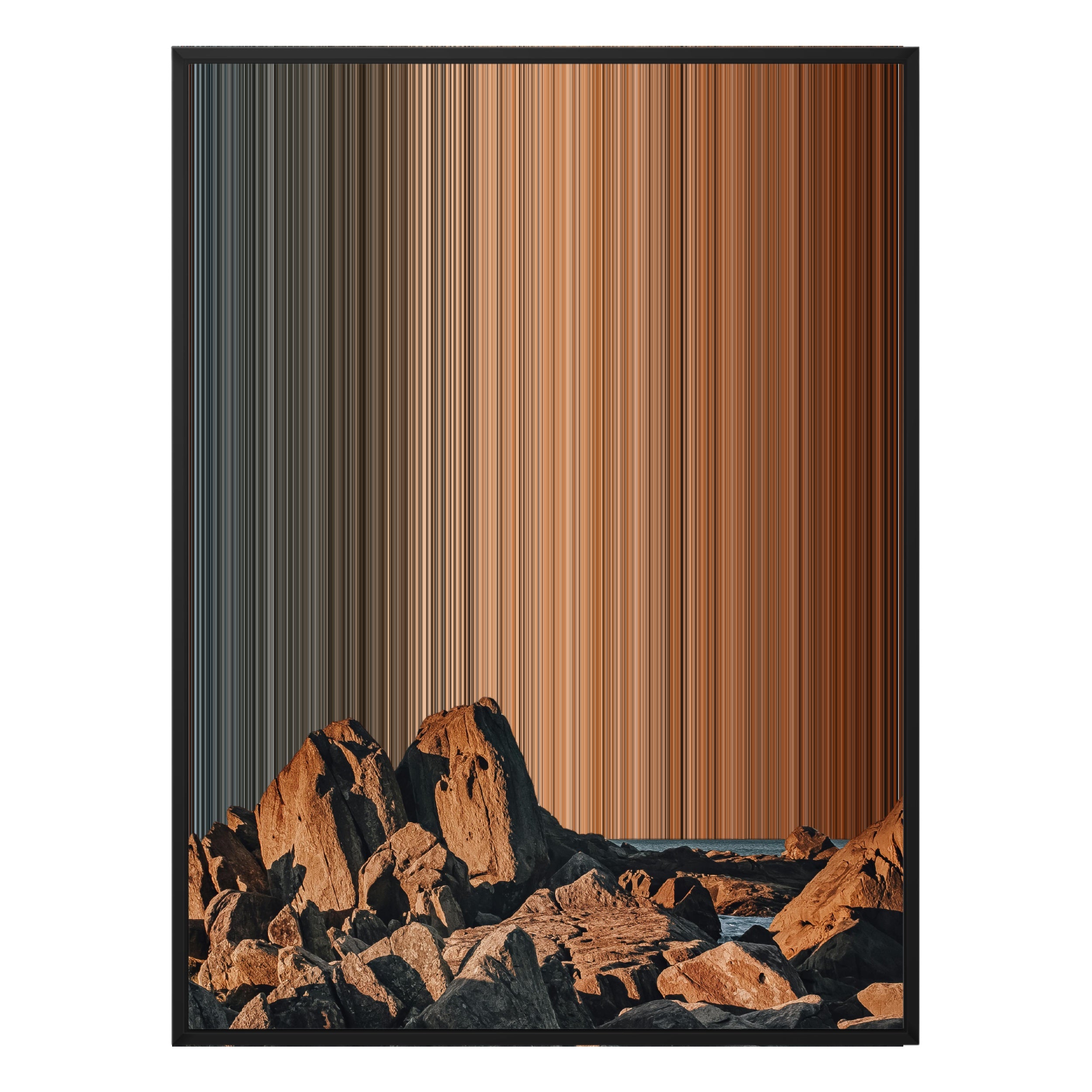 30×40" Ornate Framed Canvas - Black Frame variant