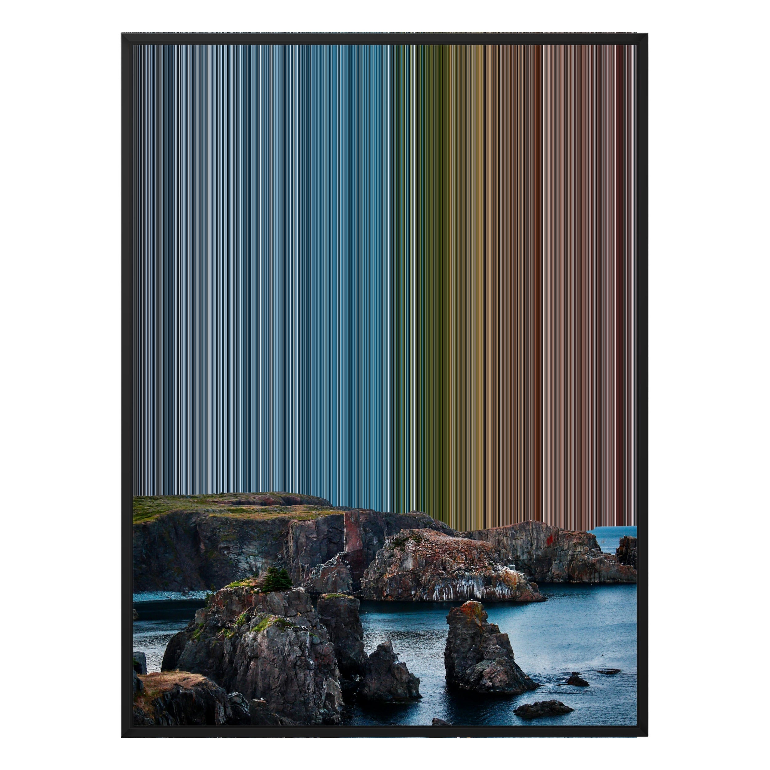 30×40" Ornate Framed Canvas - Black Frame variant