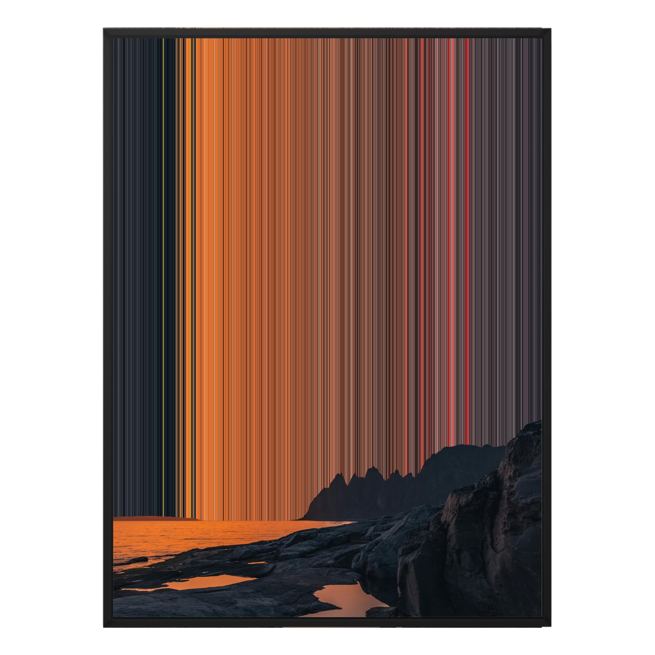 30×40" Ornate Framed Canvas - Black Frame variant