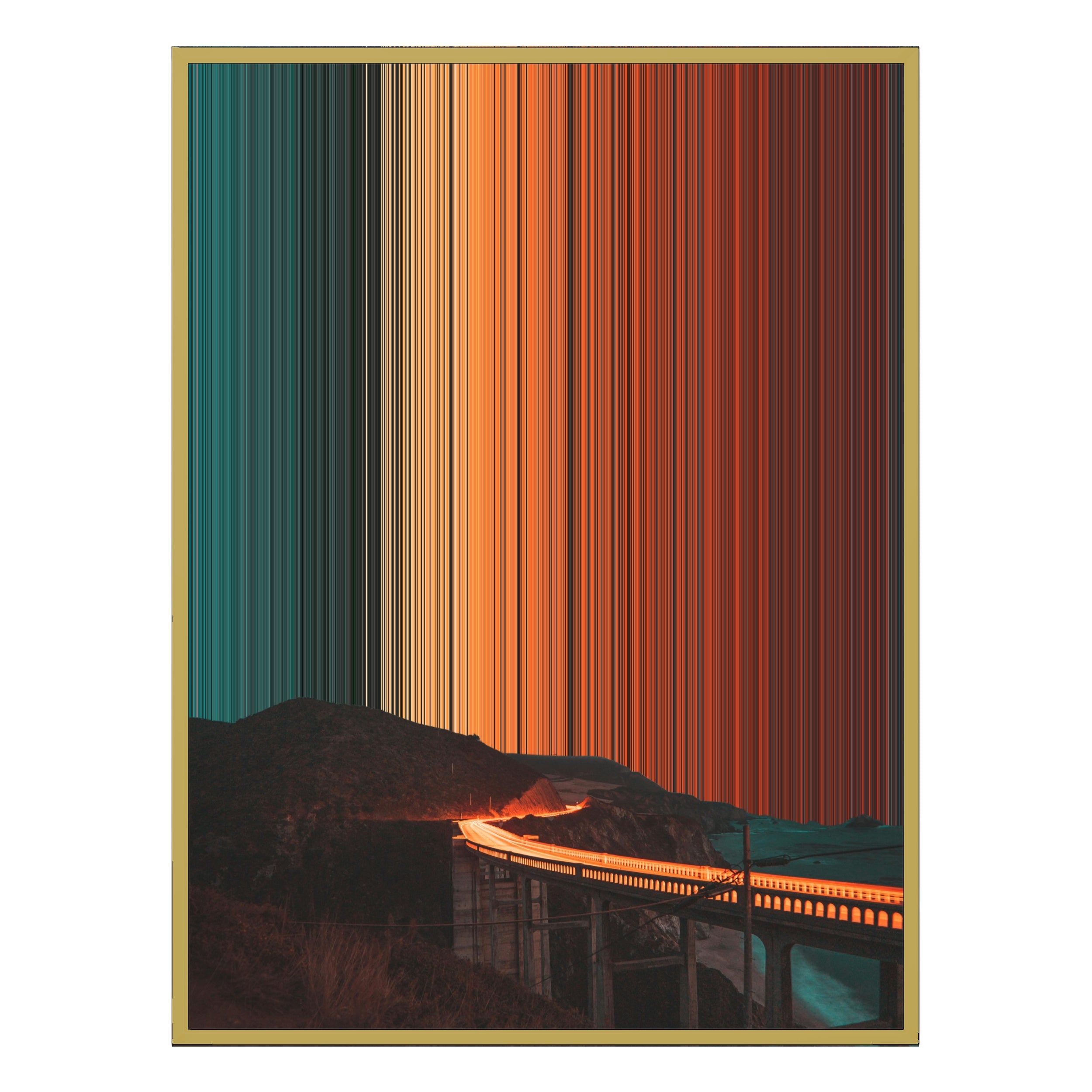 30×40" Ornate Framed Canvas - Gold Frame variant