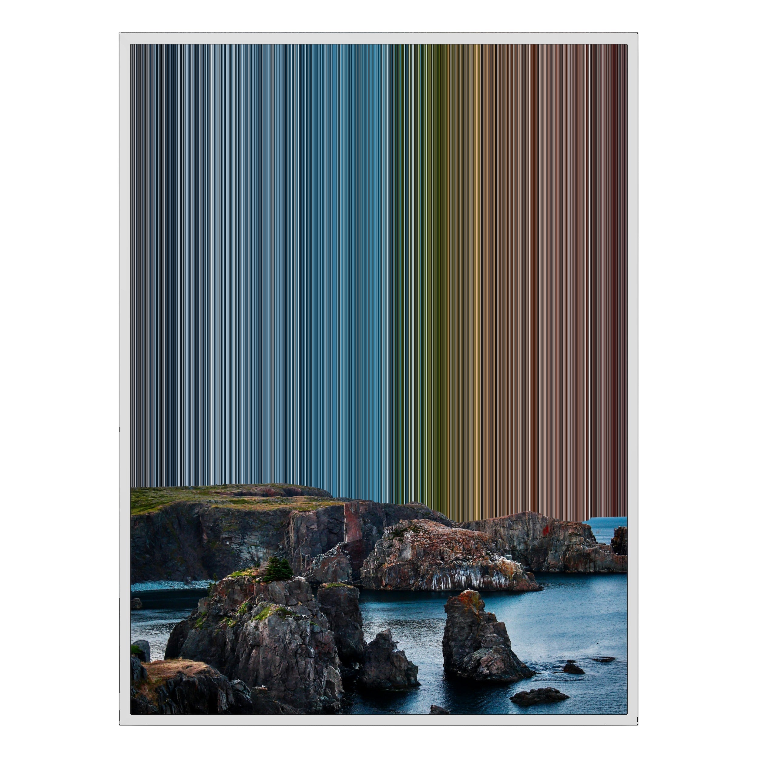 30×40" Ornate Framed Canvas - White Frame variant