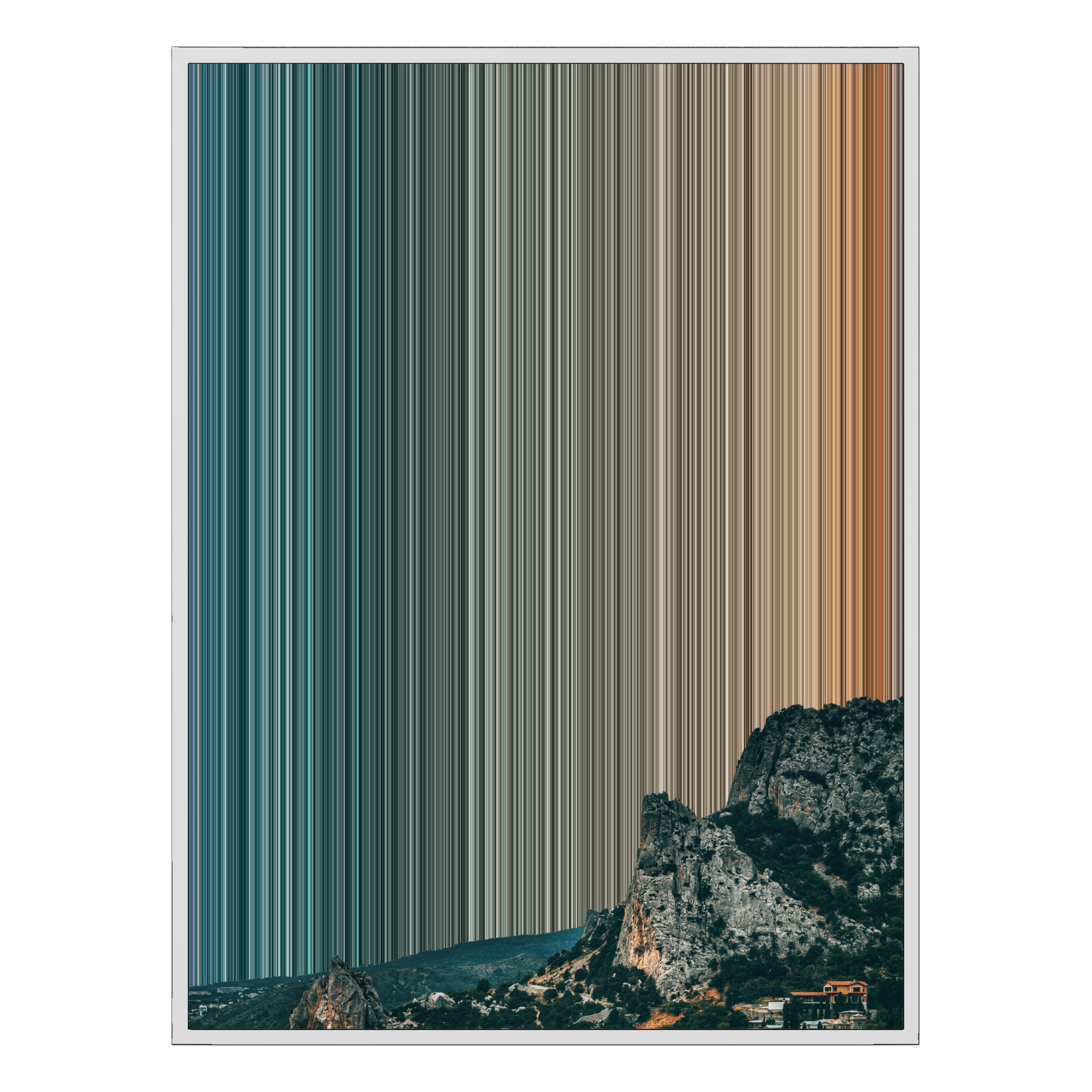 30×40" Ornate Framed Canvas - White Frame variant