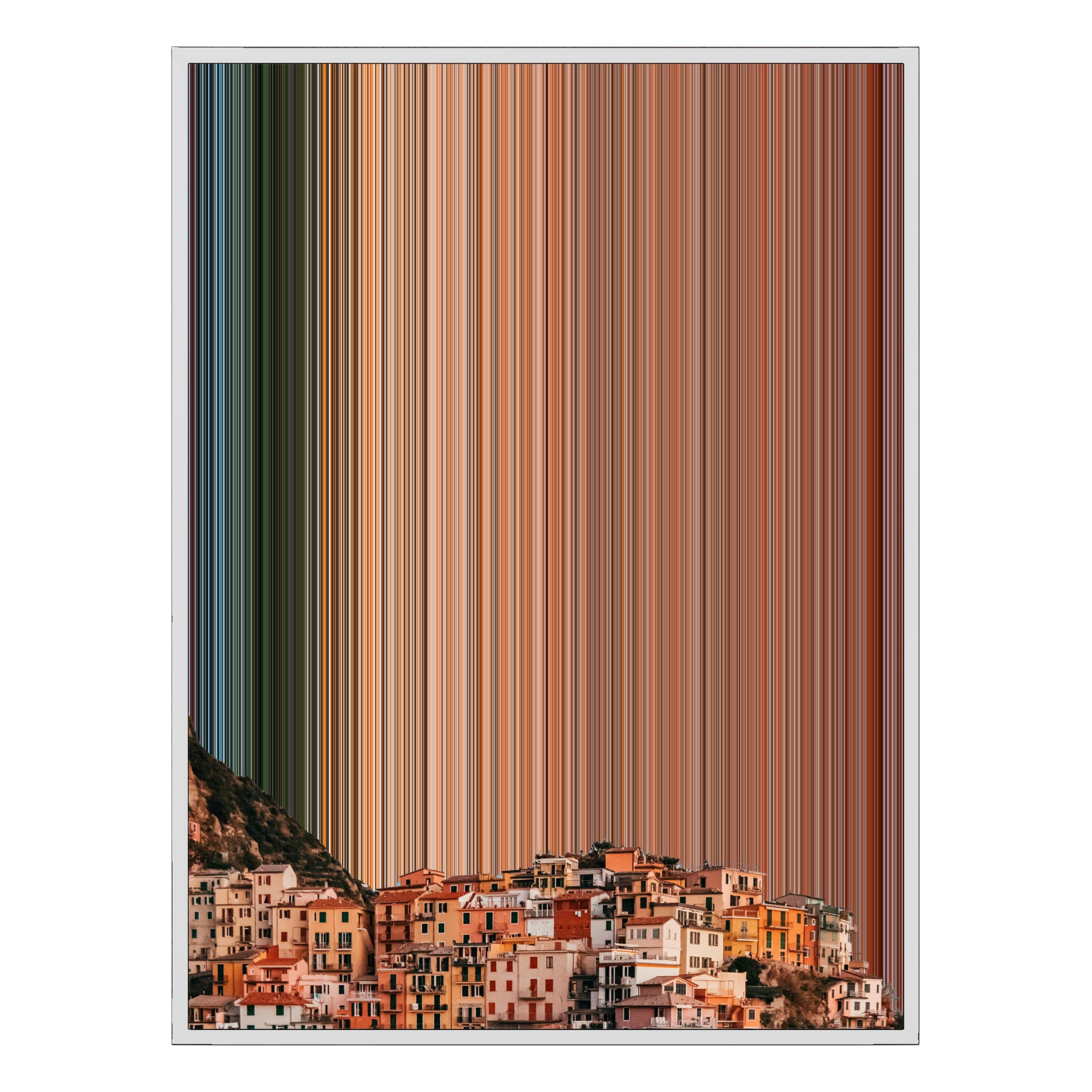 30×40" Ornate Framed Canvas - White Frame variant