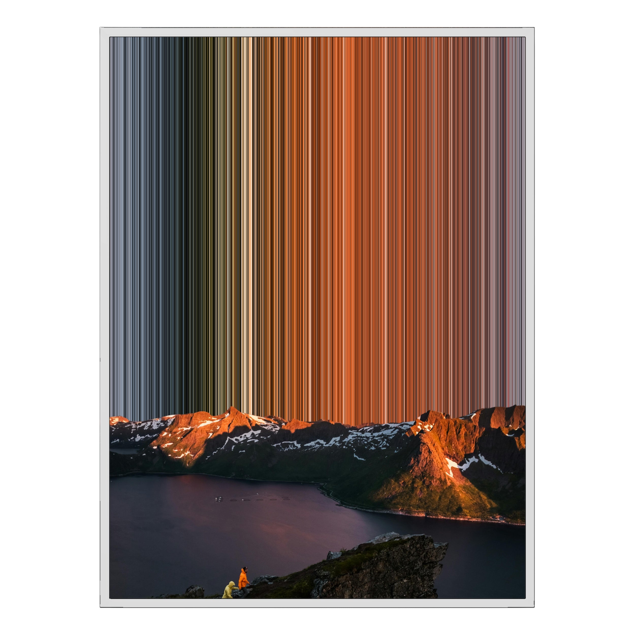 30×40" Ornate Framed Canvas - White Frame variant