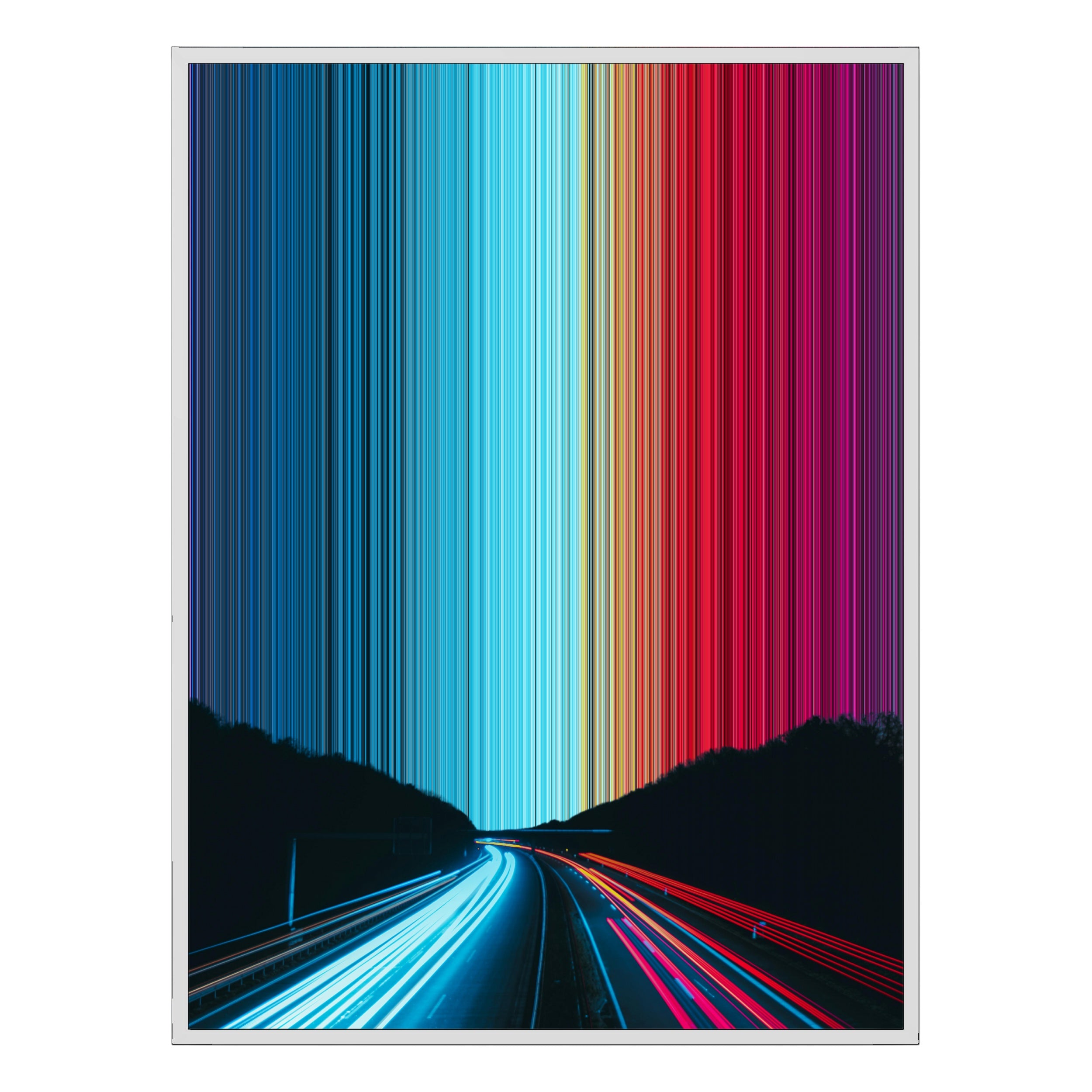 30×40" Ornate Framed Canvas - White Frame variant