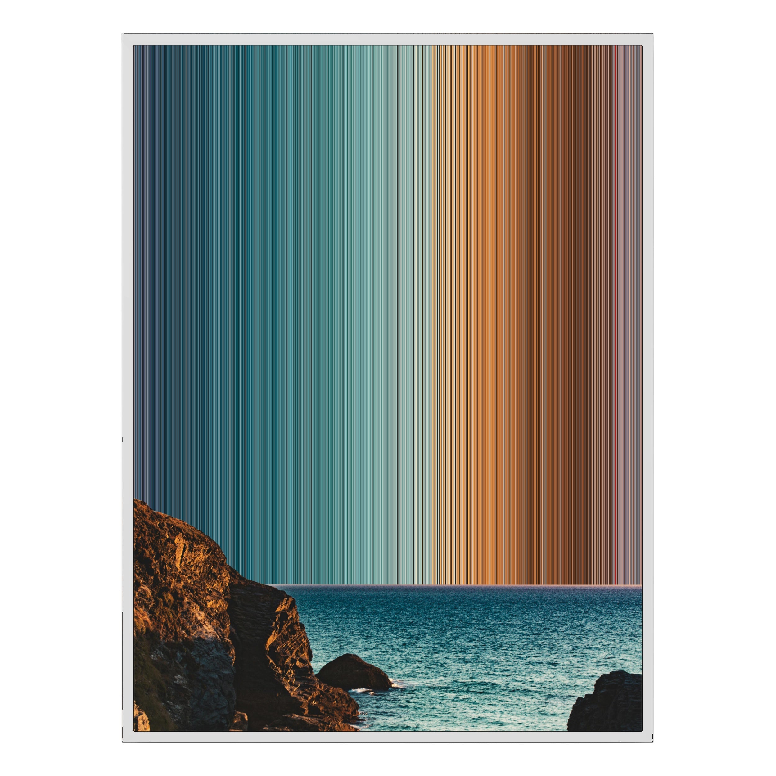 30×40" Ornate Framed Canvas - White Frame variant