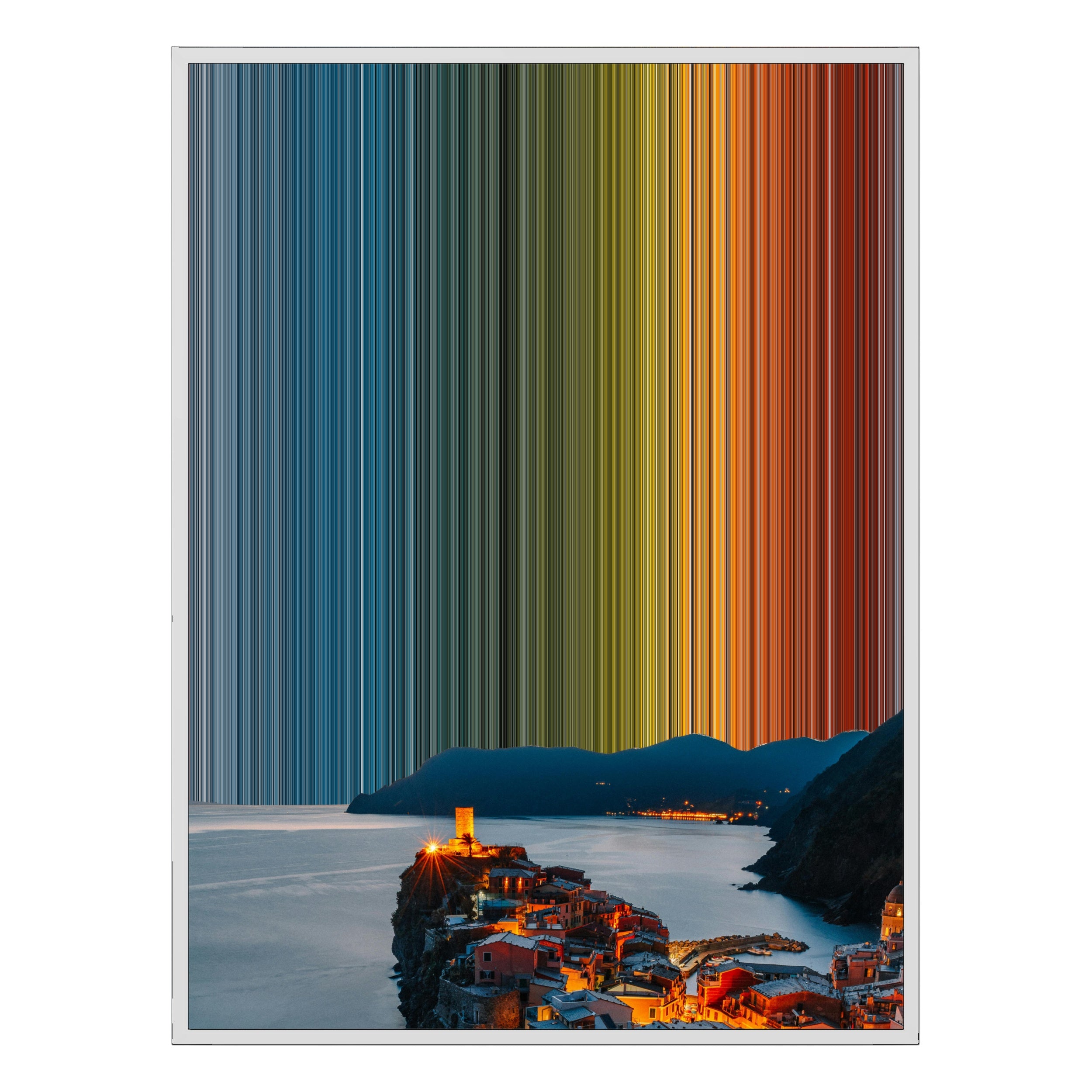 30×40" Ornate Framed Canvas - White Frame variant