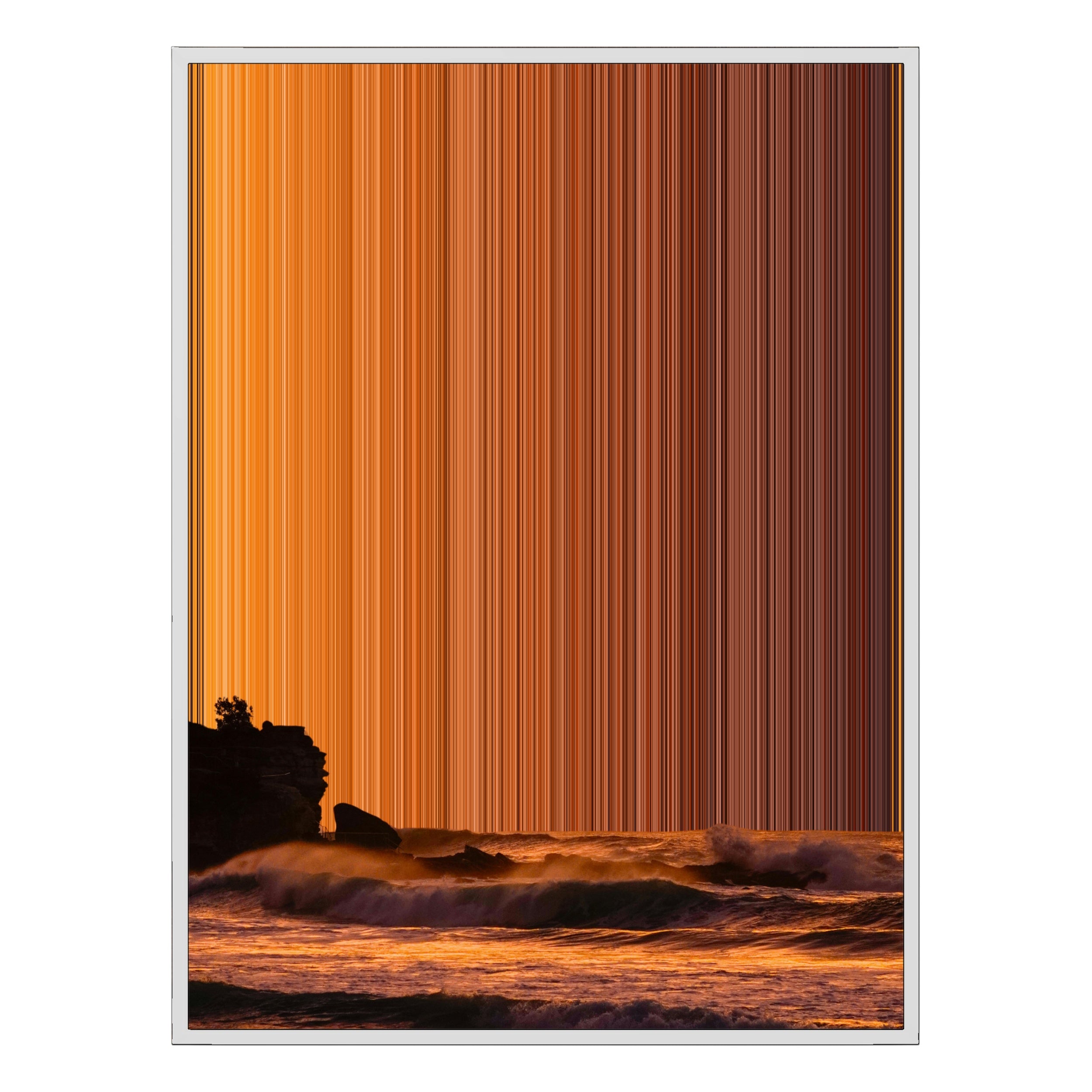 30×40" Ornate Framed Canvas - White Frame variant