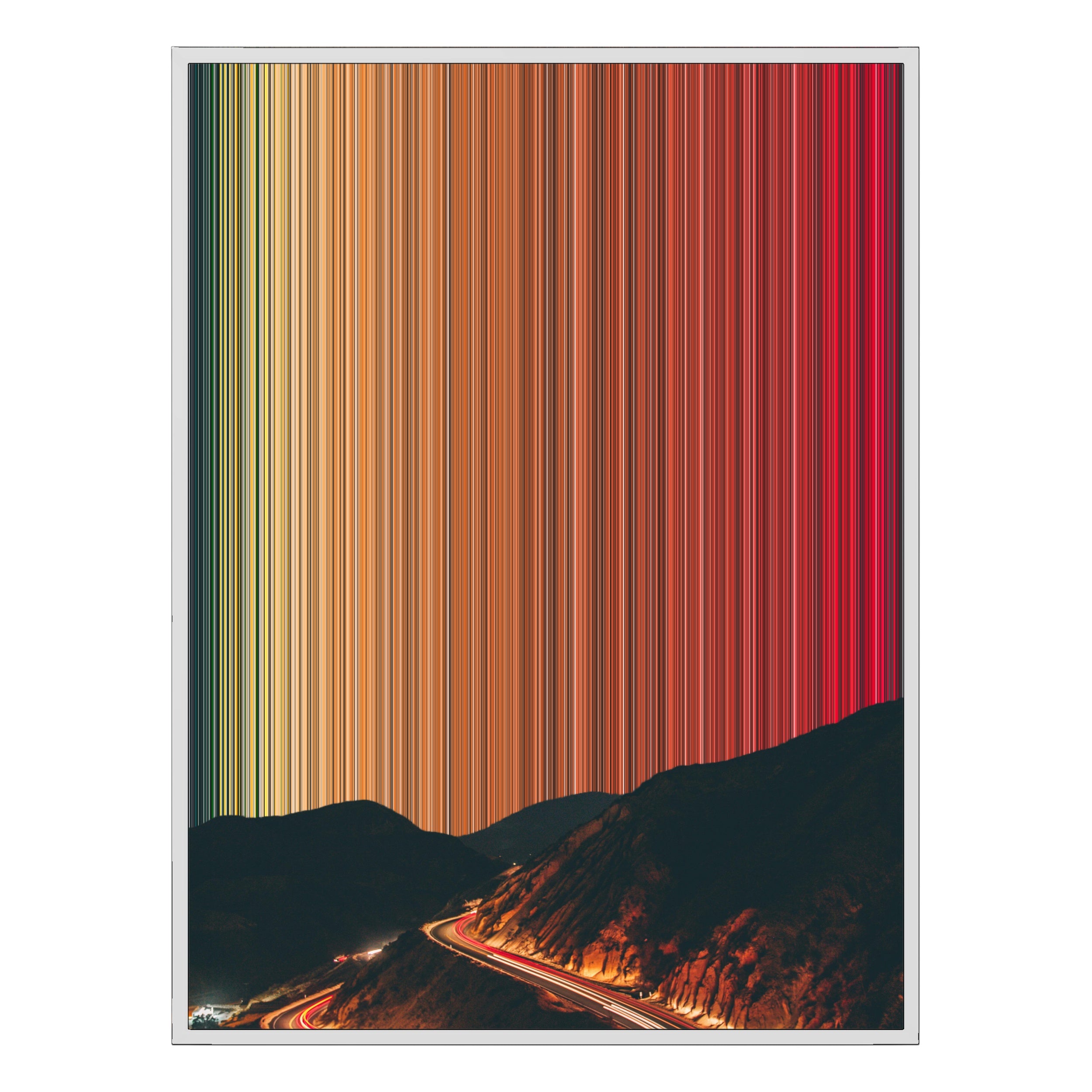 30×40" Ornate Framed Canvas - White Frame variant