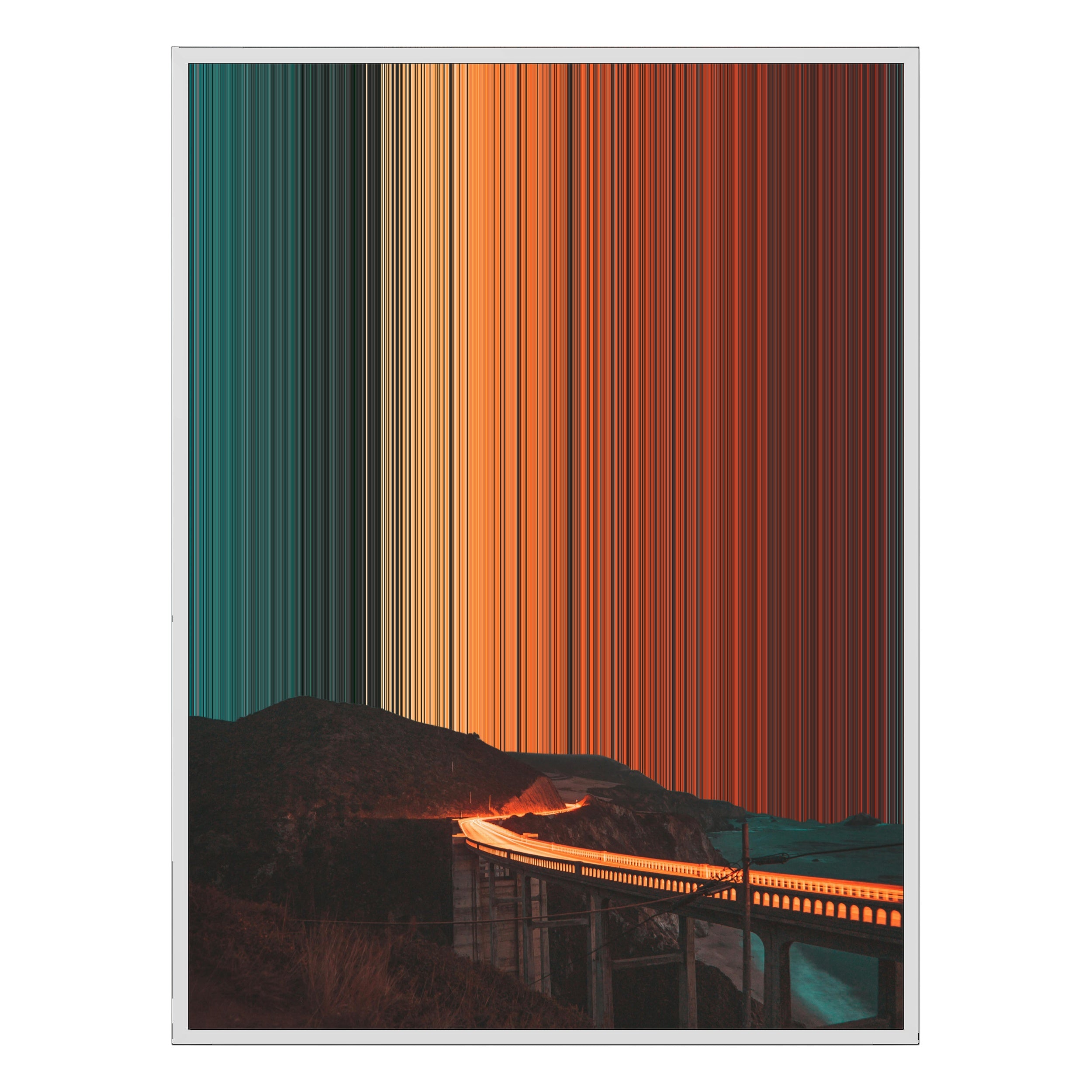 30×40" Ornate Framed Canvas - White Frame variant