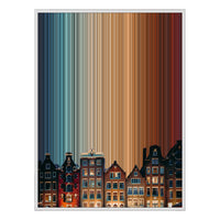 30×40" Ornate Framed Canvas - White Frame variant