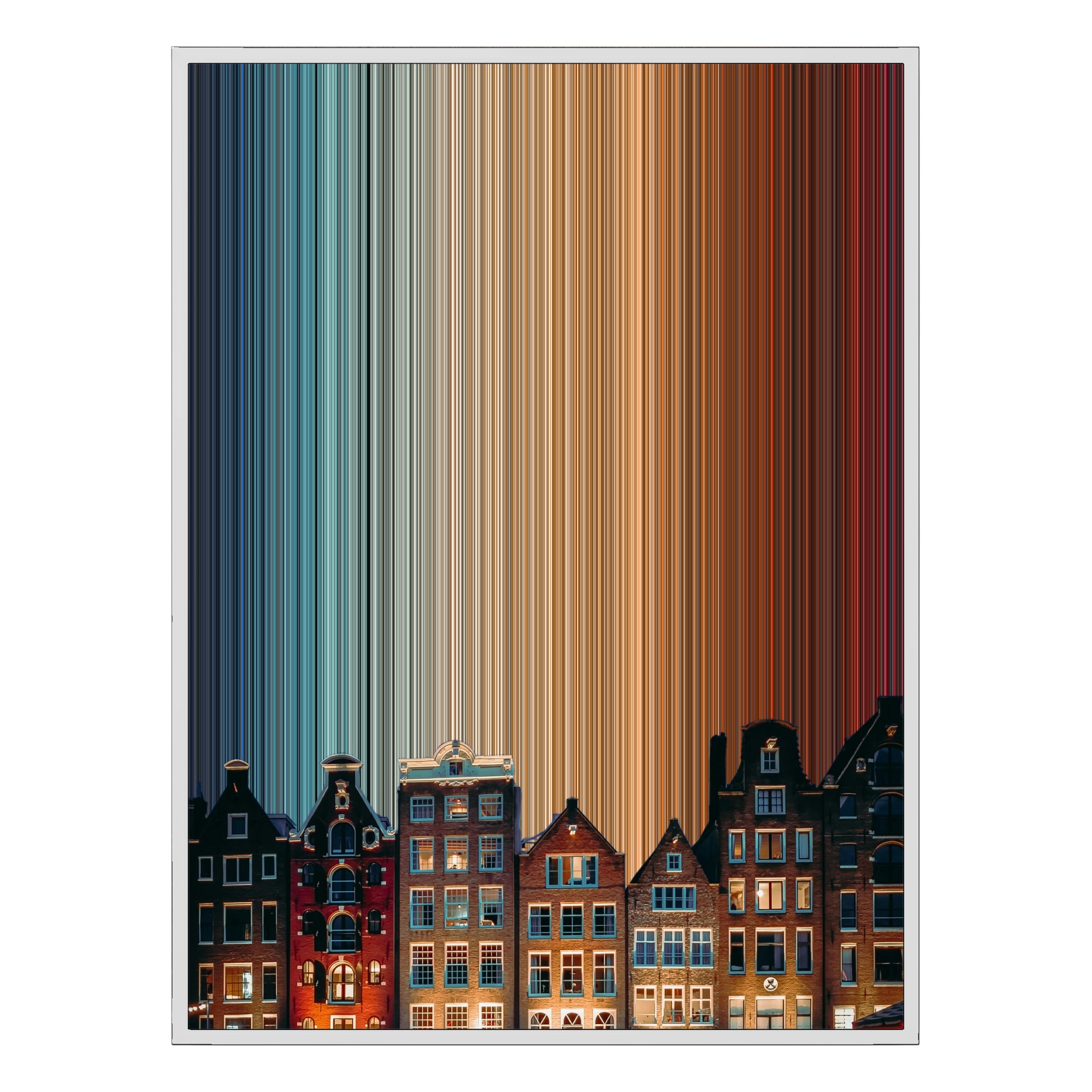 30×40" Ornate Framed Canvas - White Frame variant