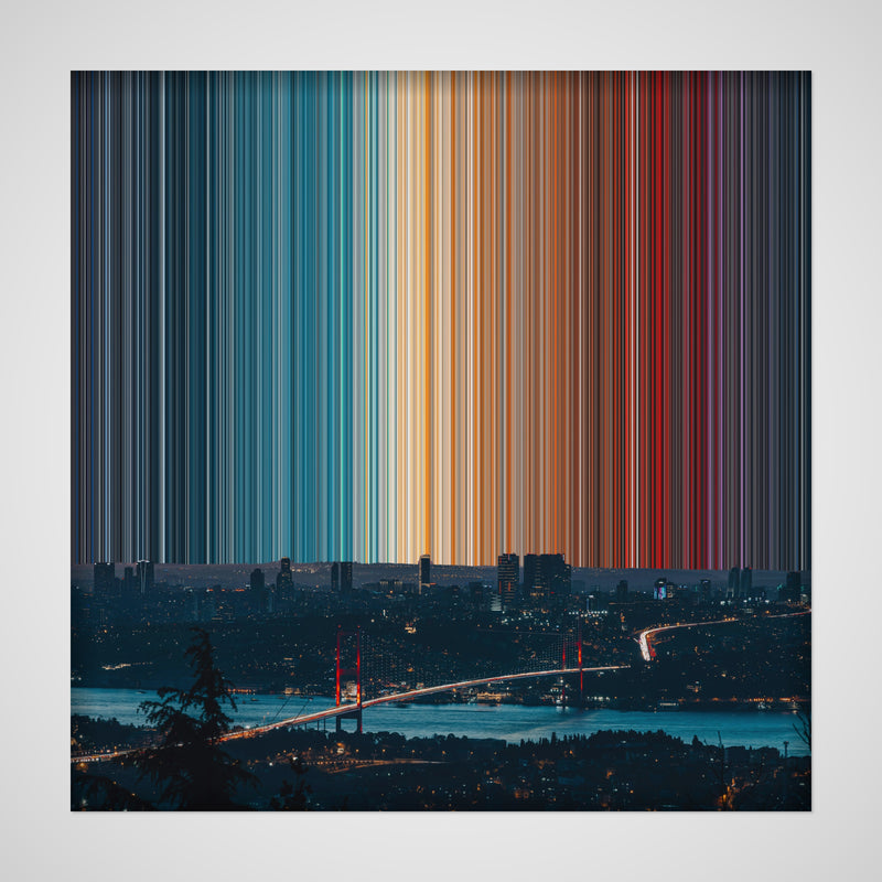 istanbul, istanbul, Turkiye - Canvas mockup showing flat artwork detail - Gradienta