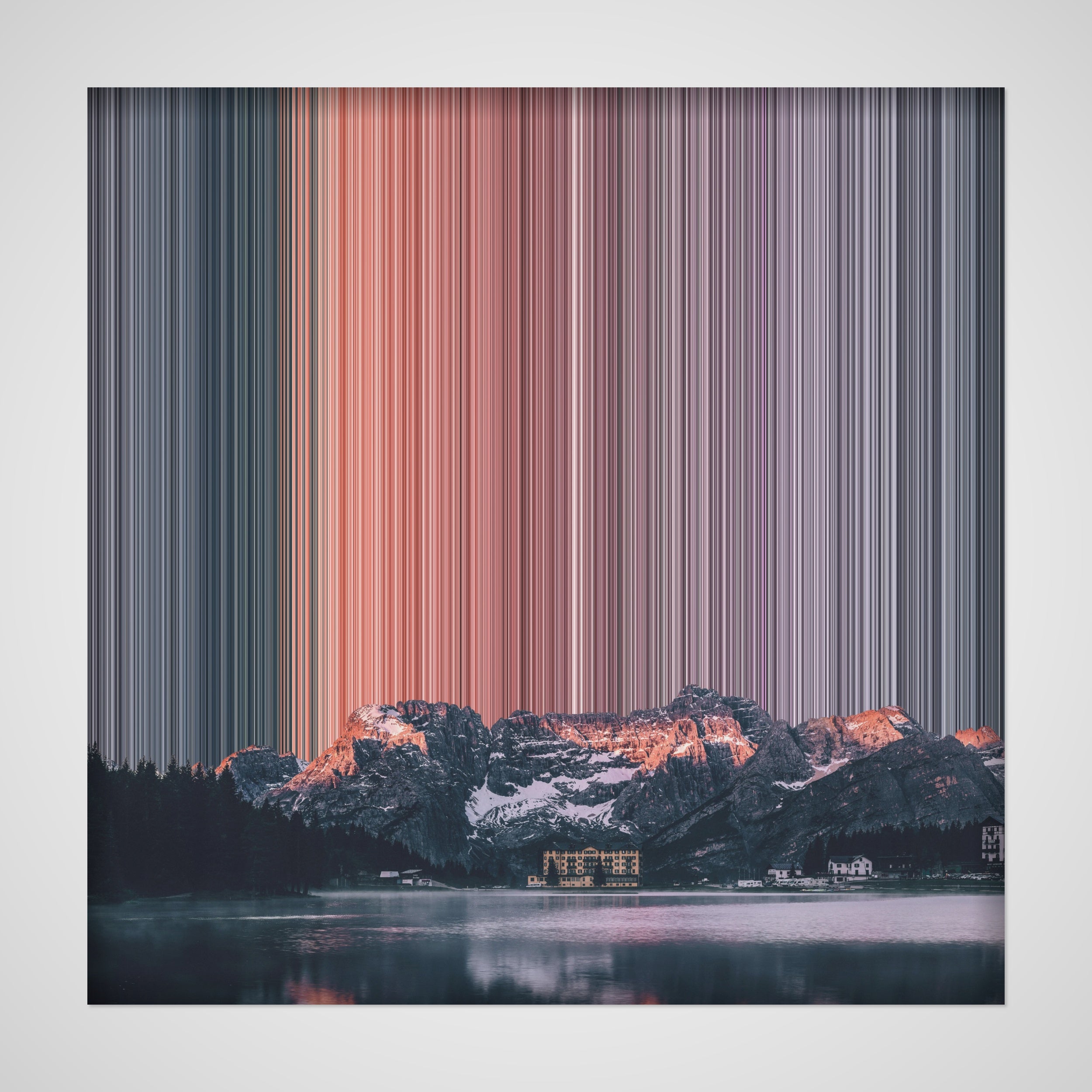 Veneto, Italy - Canvas mockup showing flat artwork detail - Gradienta