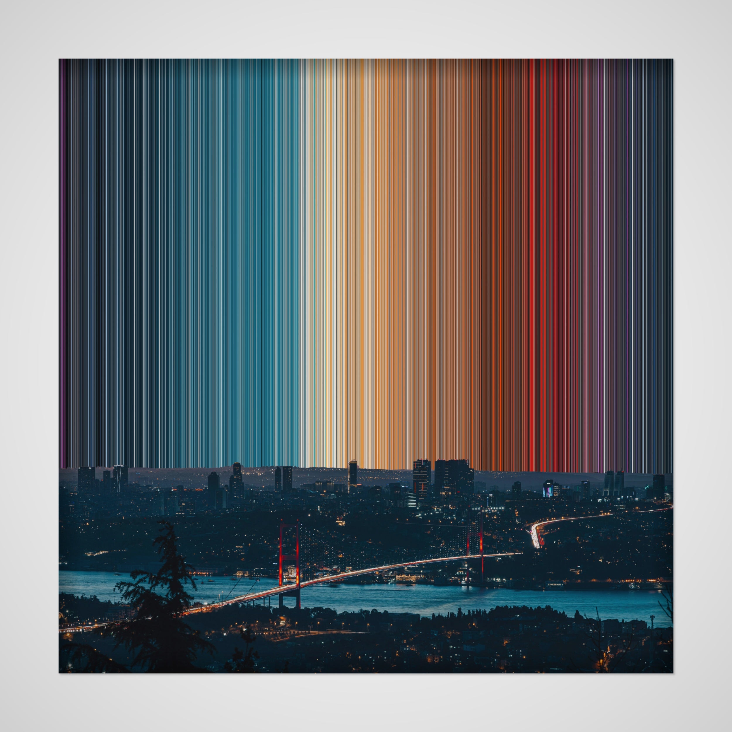 İstanbul, İstanbul, Turkiye - Canvas mockup showing flat artwork detail - Gradienta