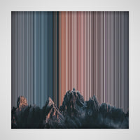 Italy Mountains - Canvas mockup showing flat artwork detail - Gradienta