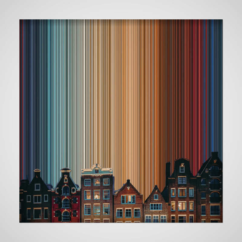 Amsterdam, NH, Niederlande - Canvas mockup showing flat artwork detail - Gradienta