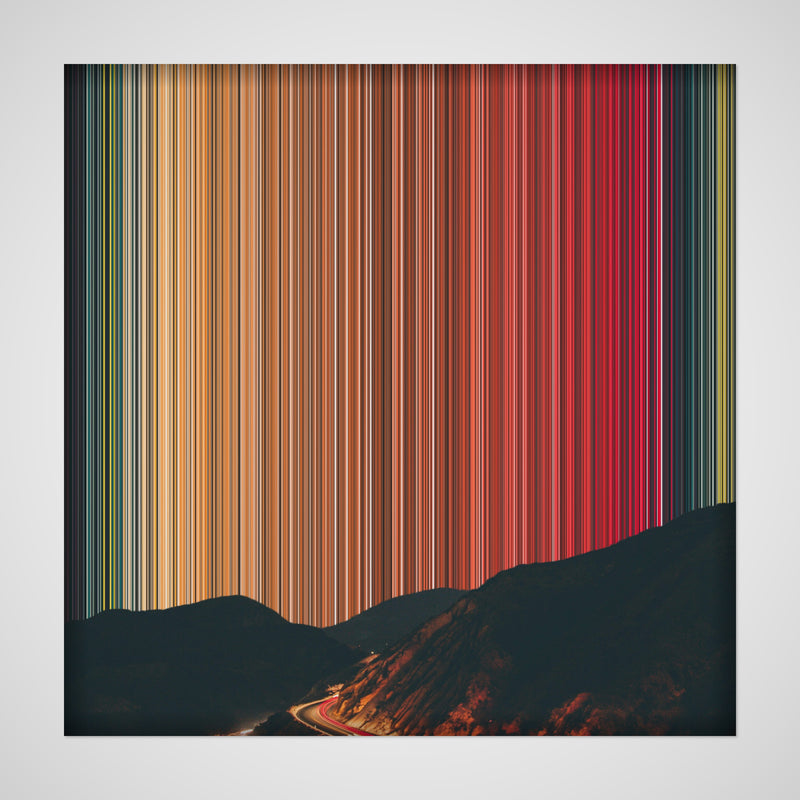 Grimes Canyon - Canvas mockup showing flat artwork detail - Gradienta