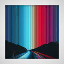 Neon Highway - Canvas mockup showing flat artwork detail - Gradienta