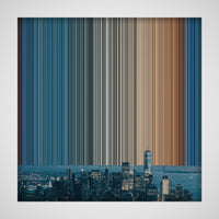 New York City, United States - Canvas mockup showing flat artwork detail - Gradienta