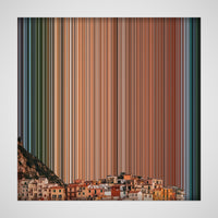 Manarola, Italy - Canvas mockup showing flat artwork detail - Gradienta