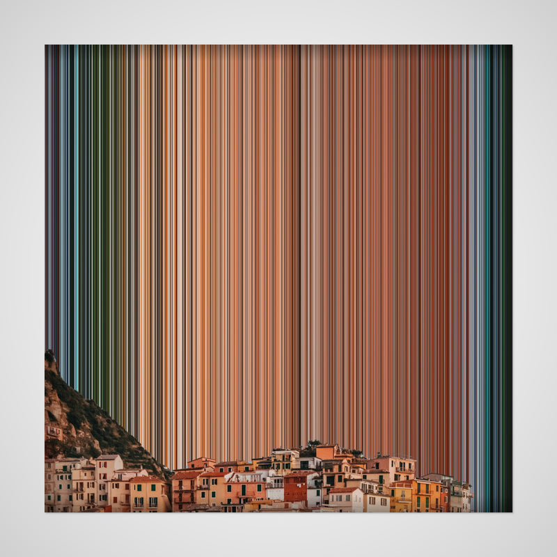 Manarola, Italy - Canvas mockup showing flat artwork detail - Gradienta