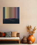 Mountains and City Lights at Dusk - Lifestyle staging in modern interior - Gradienta