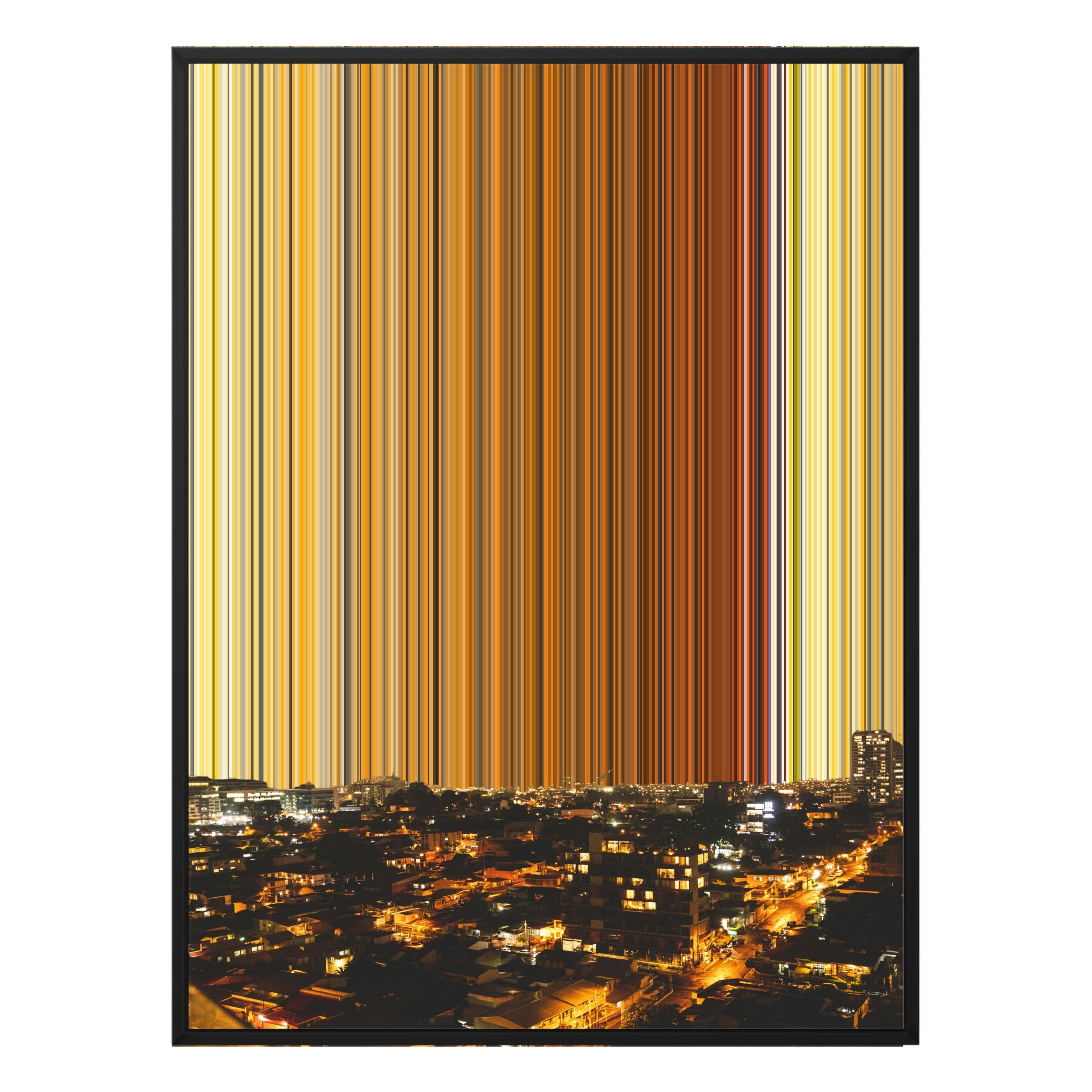 12×20" Metallic Float Frame Canvas - Black Frame variant