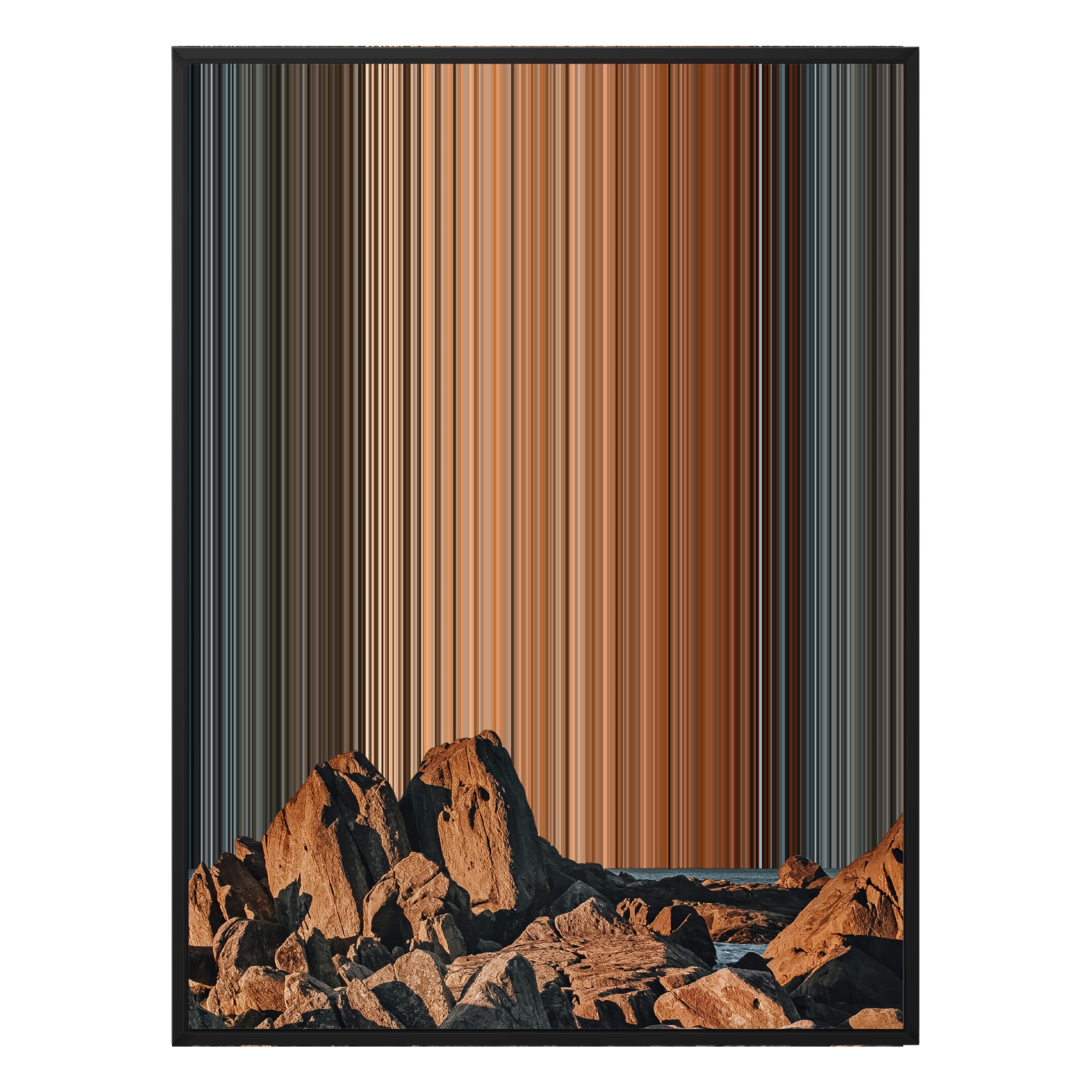 12×20" Metallic Float Frame Canvas - Black Frame variant