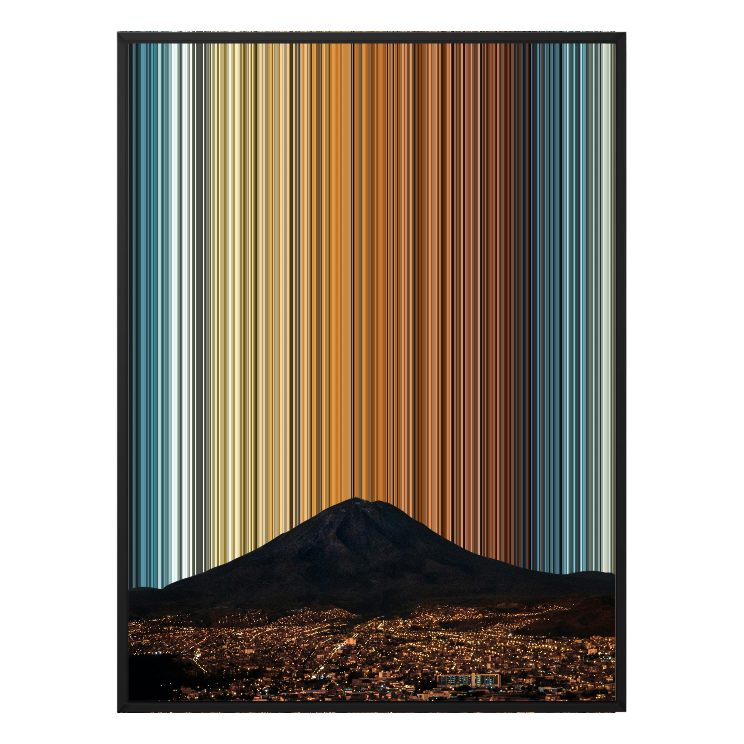 12×20" Metallic Float Frame Canvas - Black Frame variant